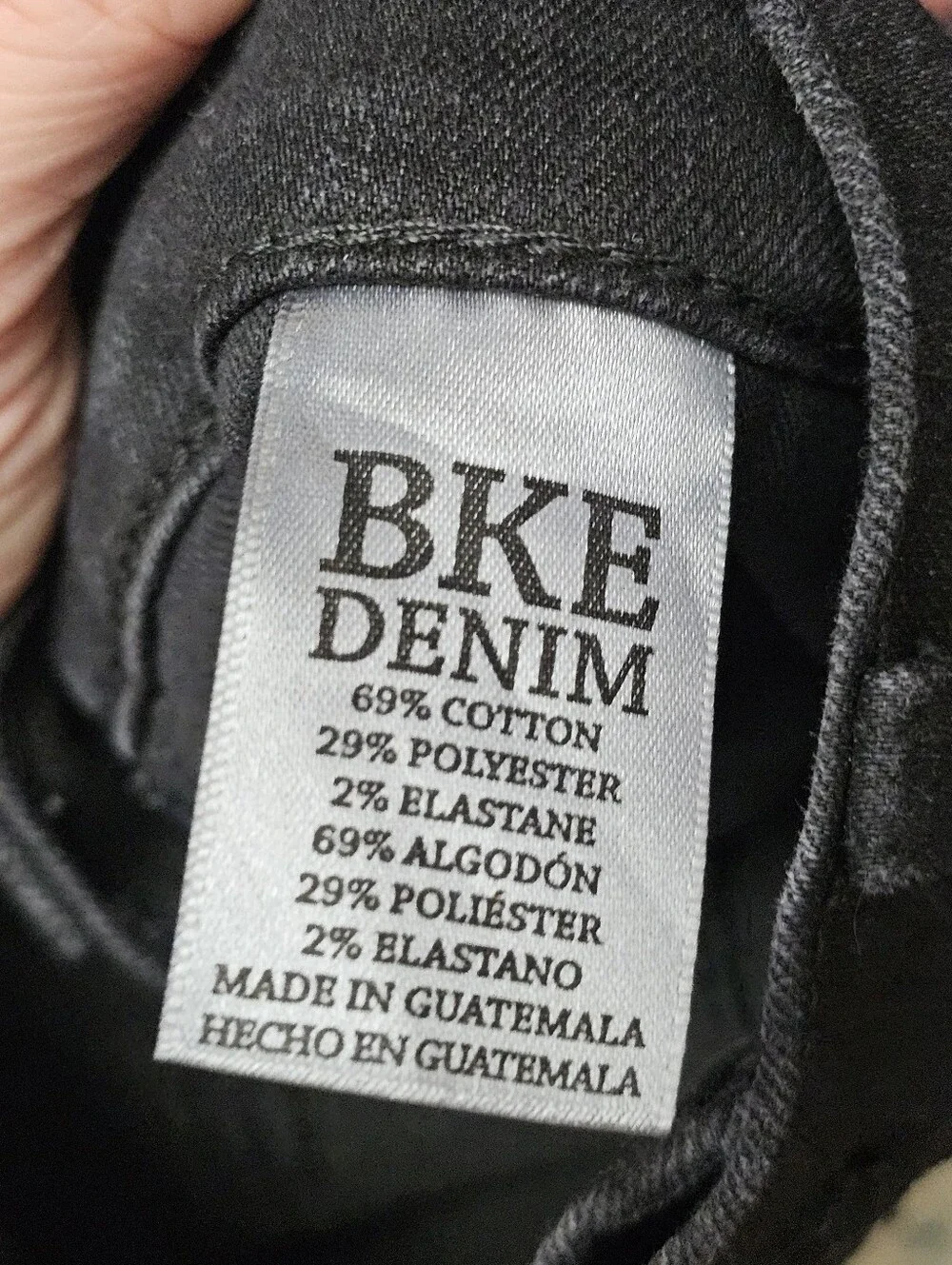 BKE Buckle Jake Men's Bootleg Denim Jeans Size 36L Measures 36 x 34 Black